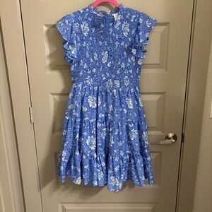 J. Marie Blue Floral Dress - Size Large